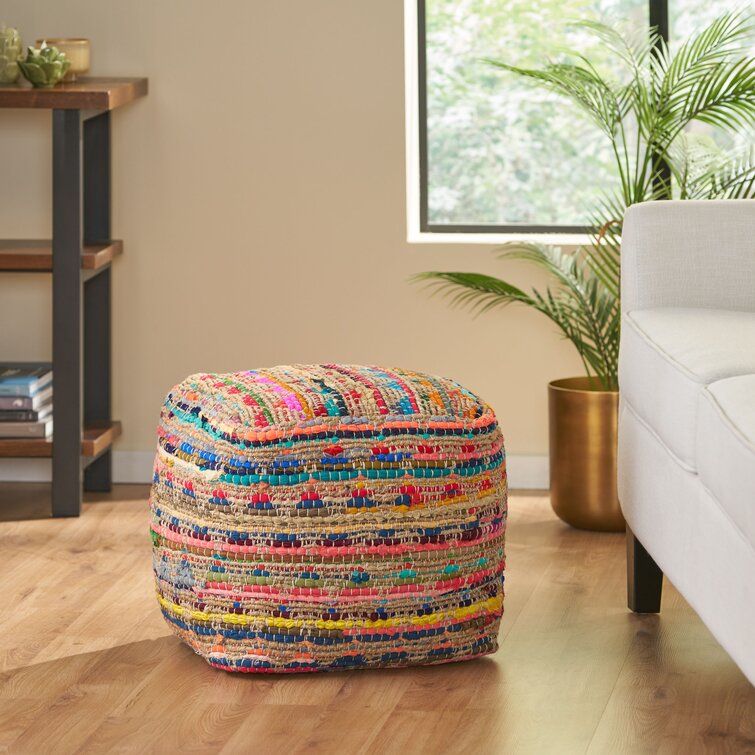 Colorful on sale ottoman pouf